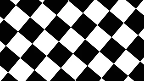 Black and white checkered pattern animation Stock Footage 145792050
