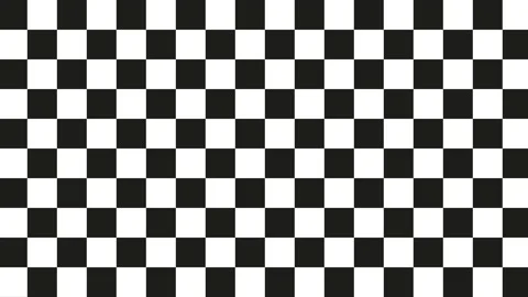 Black and white checkered pattern. Seamless animation with basic shapes Stock Footage 145905051