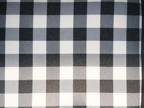 Black and White Checkered Pattern Fabric for Designs Stock Photos