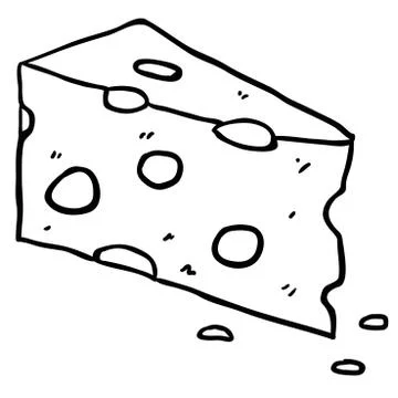 Black and white cheese Stock Illustration