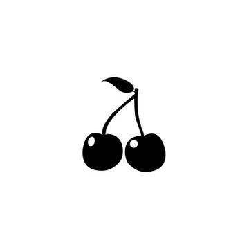 Black and white Cherry Stock Illustration