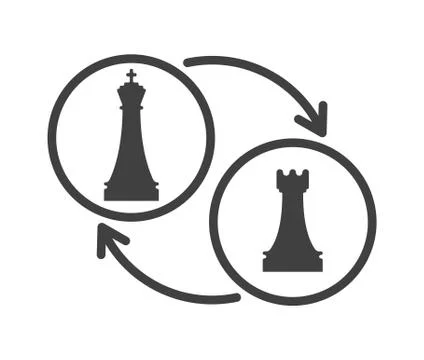 Black and white chess element template Stock Illustration