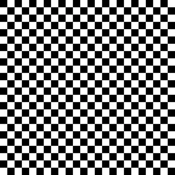 Black and white chessboard pattern with checkers, checkerboard texture for chess Stock Illustration