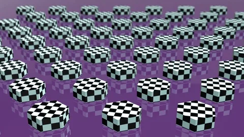 Black and white chessboard polygon background abstract. Stock Footage 115094922