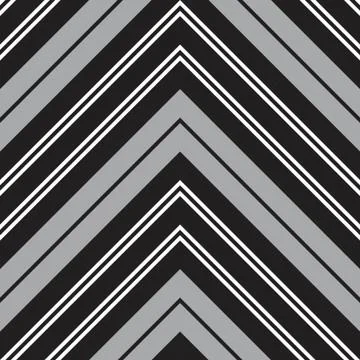 Black and White Chevron Diagonal Stripes seamless pattern background イラスト素材