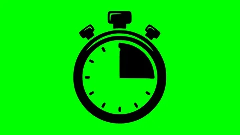 Black and white chronometer icon top bell animation Stock Footage 333017262
