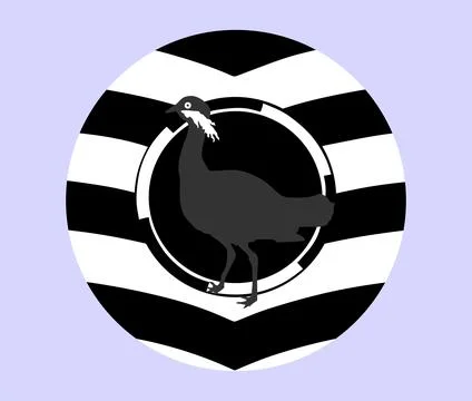 Black and white circle badge county Wiltshire flag Stock Illustration