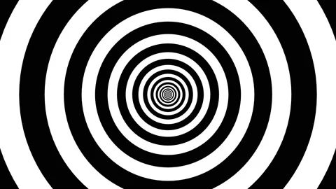 Black and white circle, loop Stock Footage 159094882