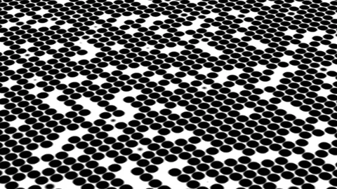 Black and white circles pattern. Abstract halfton background animation Stock Footage 266415983
