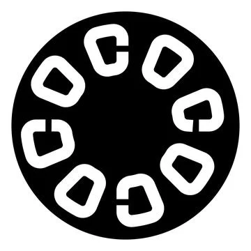 Black and white circular abstract geometric pattern design Stockillustratie