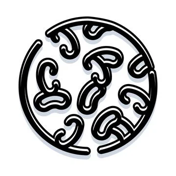 Black and white circular doodle pattern vector Stock Illustration