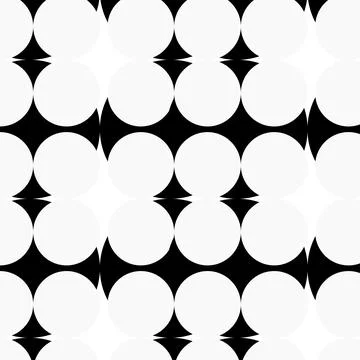 Black and white circular dot geometric pattern Stock Illustration