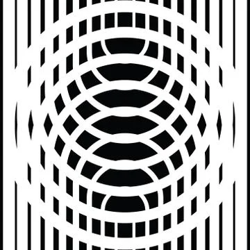 Black and white circular lines イラスト素材