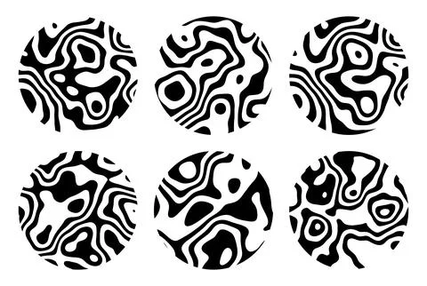 Black and White Circular Pattern Vector Illustration Stock Illustration