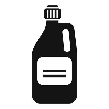 Black and white cleaning solution bottle icon Stock Illustration