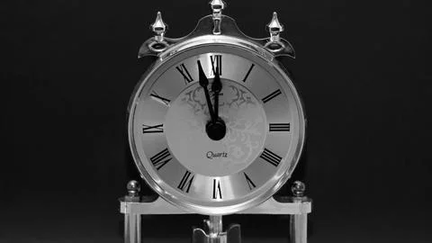 Black and White Clock Stock Photos