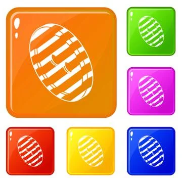 Black and white clothes button icons set vector color 스톡 일러스트
