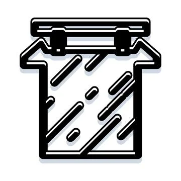 Black and white clothes drying machine icon Stock Illustration