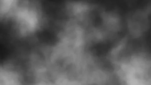 Black and white cloud of smoke loop motion background Stock Footage 345682550