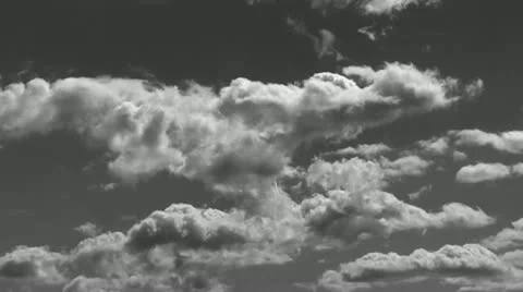 Black and White Clouds 03 720 Stock Footage 12022239