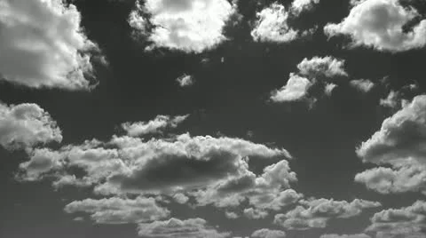 Black and White Clouds 1080 HD Stock Footage 12022504