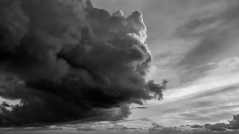 Black and White Clouds Stock Photos