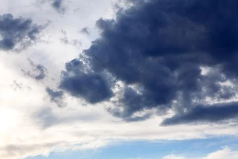 Black and white clouds Stock Photos