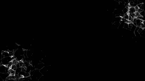 Black and white clouds. Transforming clouds in the corners of the screen. Depth Stock Footage 95148647