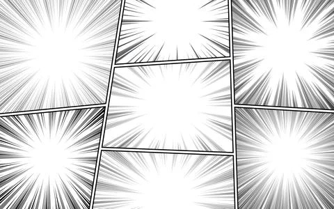 Black and white comic abstract scene page background. 스톡 일러스트