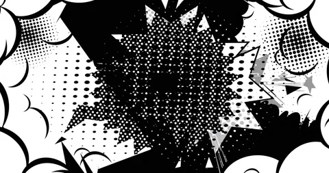 Black and white comic book background Stock Footage 170220638