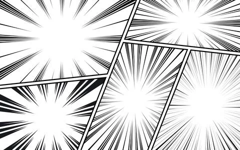 Black and white comic book background template vector page. comic illustrat.. Stock Illustration