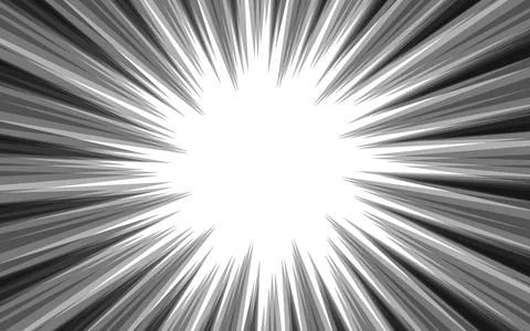 Black and white comic book and manga speed line background. Vector illustra.. Stock Illustration
