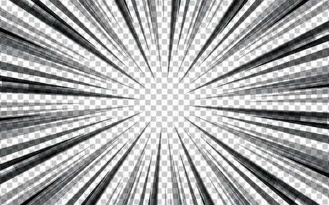 Black and white comic book and manga speed line background. Vector illustra.. Stock Illustration