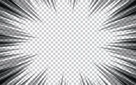 Black and white comic book and manga speed line background. Vector illustra.. Stock Illustration