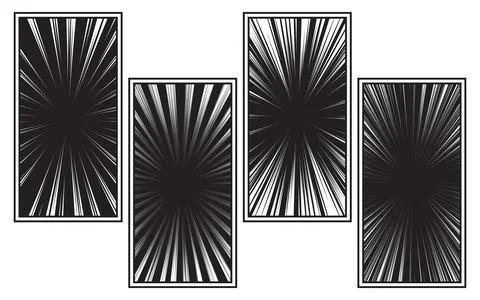 Black and white comic book page panel background. vector illustration. Stockillustratie