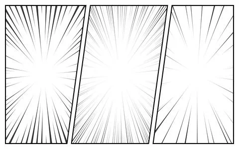 Black and white comic book page panel background. vector illustration. Stock Illustration