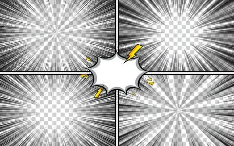 Black and white comic pop art background template Stock Illustration
