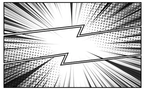 Black and white comic pop art background template Stock Illustration