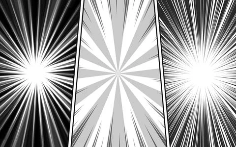 Black and white comic scene background. vector illustration Stock Illustration