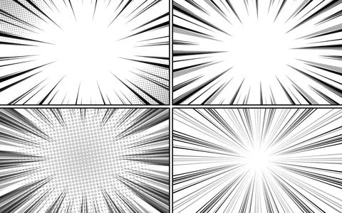 Black and white comic scene set background design. Stock Illustration