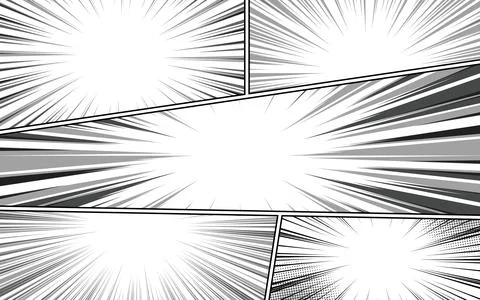 Black and white comic scene background. 스톡 일러스트