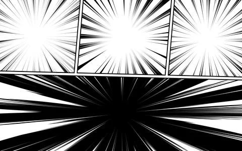 Black and white comic scene set background design. Stockillustratie