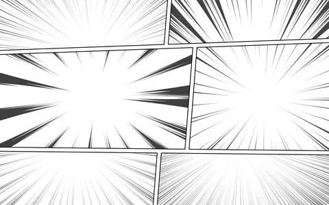 Black and white comic scene set background design. Stock Illustration
