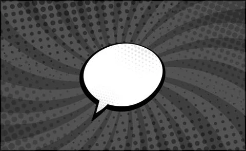 Black and White Comic Zoom with Lines and Dots - Vector イラスト素材