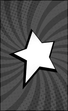 Black and White Comic Zoom with Lines and Dots - Vector 库存插图
