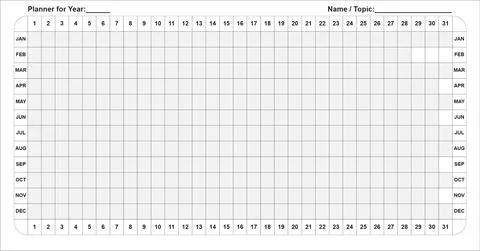 Black and white Common Horizontal Planner can be used for any year and any wh Stock Illustration