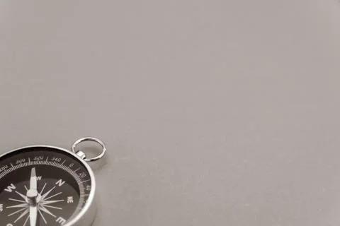 Black and white compass close-up Stock Photos