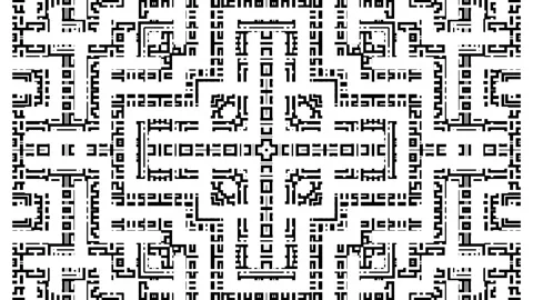 Black and White Complex Geometric Tech Pattern Background Loop 스톡 동영상 197070168