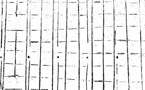 Black and white, composed of rusted iron rods, the surface has an abstract, t Stock Illustration