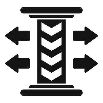 Black and white compression icon with arrows 스톡 일러스트